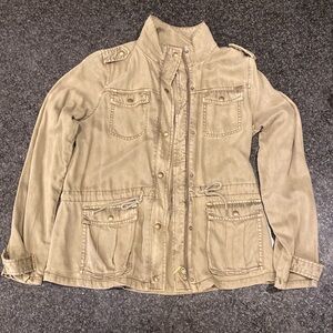 Max Jeans olive green lightweight utility coat.